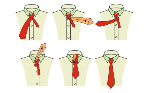 Как завязать тонкий галстук «простым узлом»