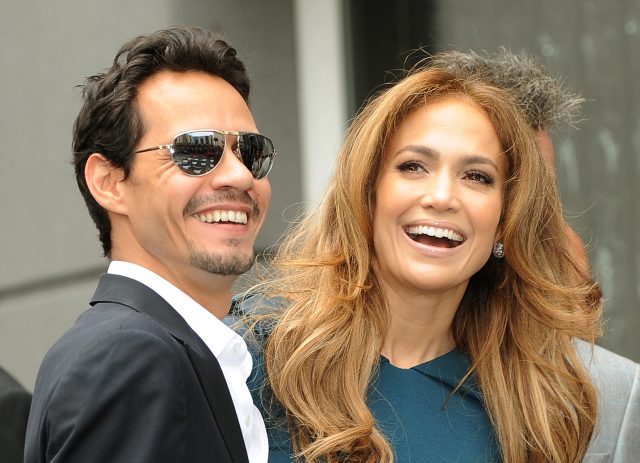 Singer Mark Anthony and his wife singer/