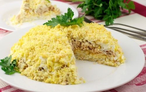 Салат с горбушей рецепт с фото очень вкусный