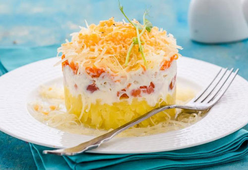 Салат с горбушей рецепт с фото очень вкусный