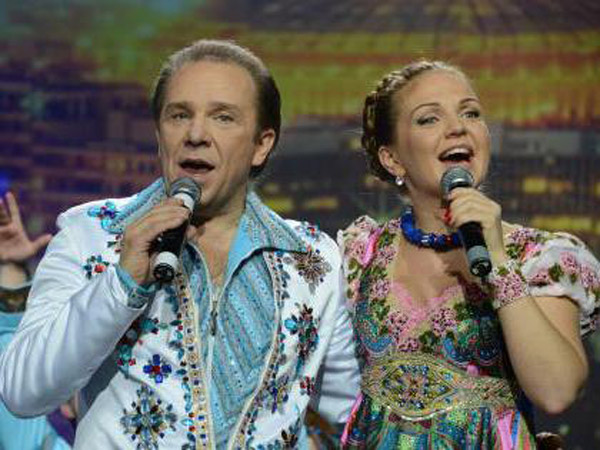 Марина Девятова с отцом на концерте