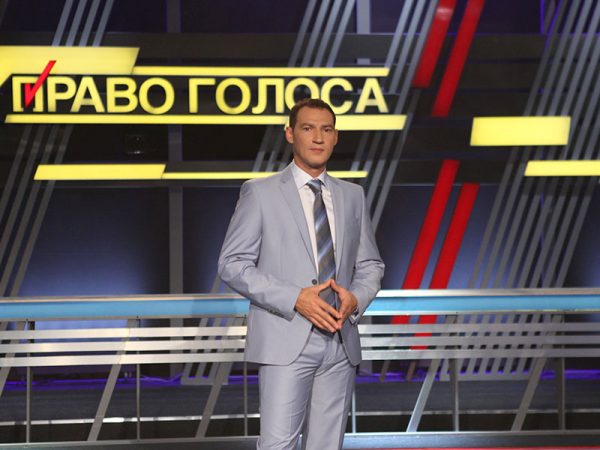 Роман Бабаян на съемках программы "Право голоса"