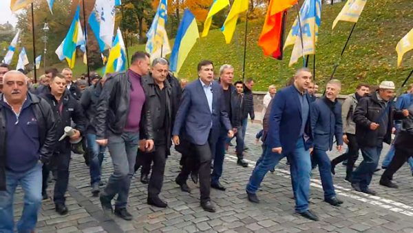Фото: Михаил Саакашвили на митинге