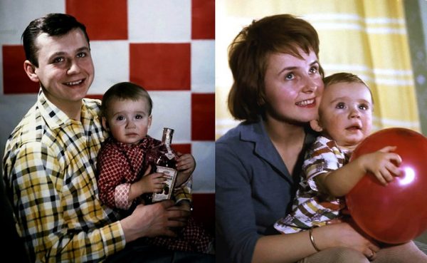 Молодой Олег табаков с первой женой и детьми