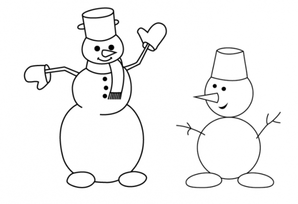 Как нарисовать снеговика поэтапно карандашом легко и красиво