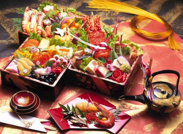 Блюда при праздновании Нового года в Японии