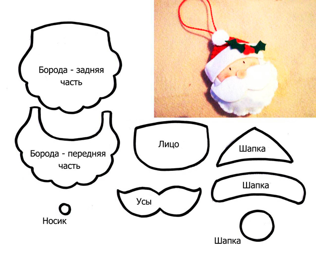 Шаблон Дедушки Мороза