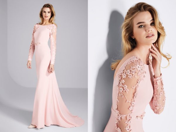 Модное платье розовых тонов
