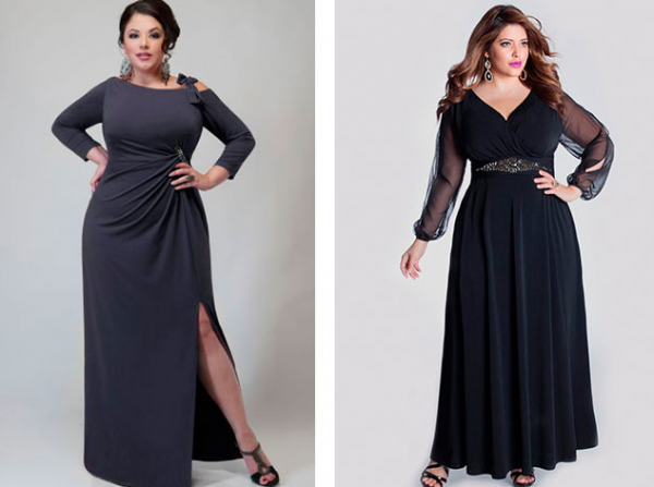 Фасоны платьев для полных женщин с животом после 50 лет: правила выбора
