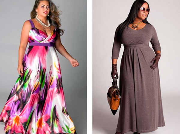 Фасоны платьев для полных женщин с животом после 50 лет: правила выбора