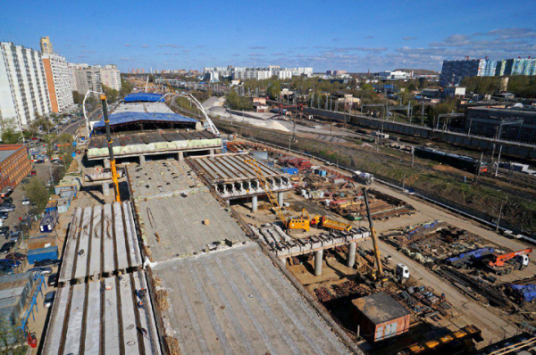 Строительство станции метро "Некрасовка"