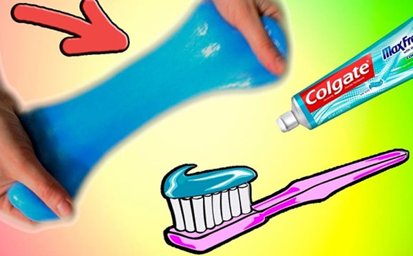 Как сделать лизуна из зубной пасты и воды