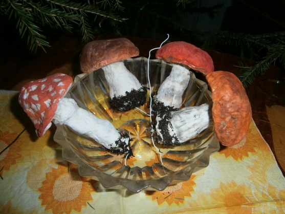 Грибы из бумаги