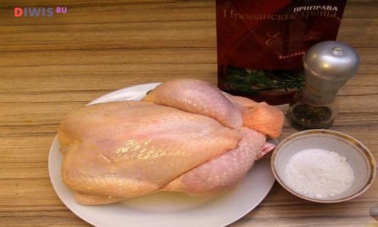 Курица в духовке целиком с хрустящей корочкой: рецепт с фото