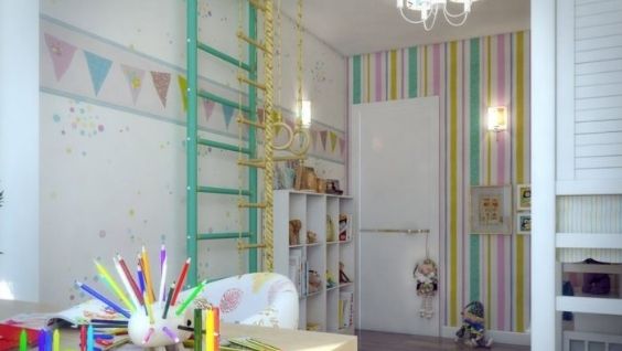 Интерьер детской комнаты для двоих разнополых детей
