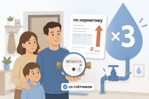 Норматив воды по счетчику