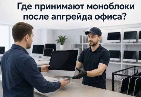Старый моноблок сдают в пункт приема