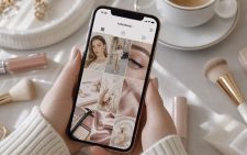 Экран смартфона крупным планом в руках девушки