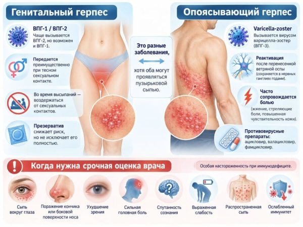 Генитальный и опоясывающий герпес