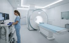 Светлый кабинет магнитно-резонансной томографии в современной клинике